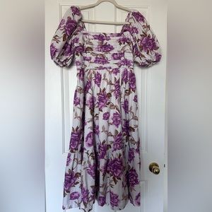 Emerson Poplin Puff Sleeve Midi Dress